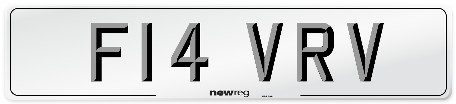 F14 VRV Number Plate from New Reg